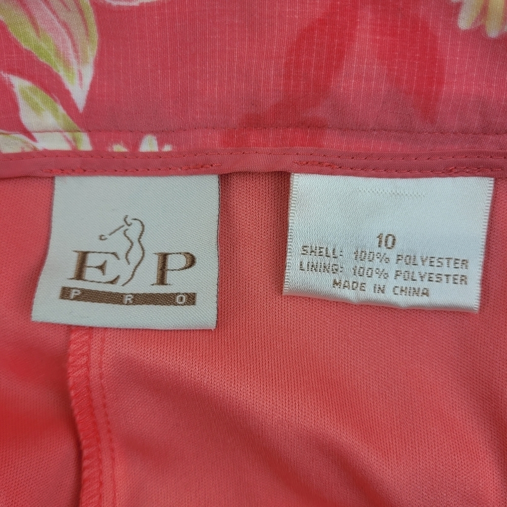 EP Pro pink white floral golf skirt with shorts side zip pleats sport tennis 10 - Picture 7 of 12